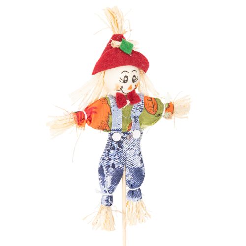 Blumenstecker Vogelscheuche aus Holz und Stoff 37cm 6er-Set für Herbstdekoration | Floristik24.ch