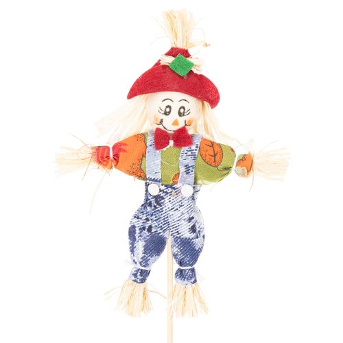 Blumenstecker Vogelscheuche aus Holz und Stoff 37cm 6er-Set für Herbstdekoration | Floristik24.ch