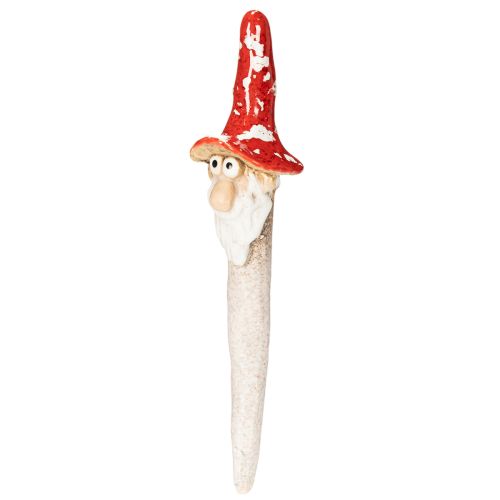 Keramik-Gartenstecker Zwerge mit rotem Pilzhut 17cm 2 Stück | Floristik24.ch