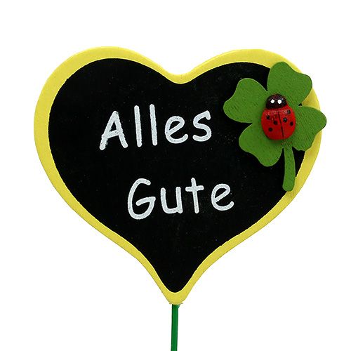 Artikel Stecker Herz mit Schrift "Alles Gute" 16 St sort.