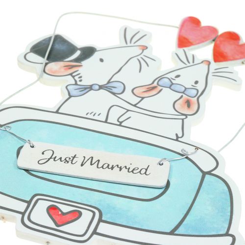 Floristik24 Dekohänger "Just Married" 30cm x 17cm 2St