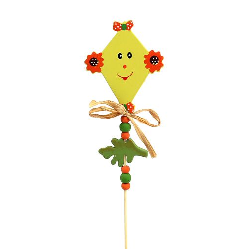 Stecker für Blumen Drachen gelb L31cm 4St