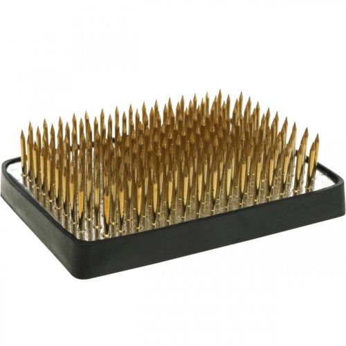 Steckigel Kenzan Ikebana Silbern Messing Rechteckig 60×45mm Blumensteckhilfe