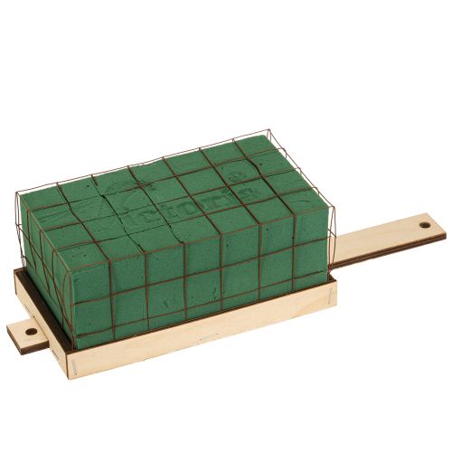 Floristik24 Steckschaum Ziegel Florette Eco Holz Unterlage 18×10cm