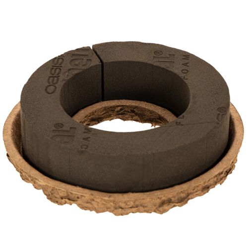 OASIS® Renewal® Biolit® Steckschaumring mit Schale, 17 cm, schwarz, 2 Stück