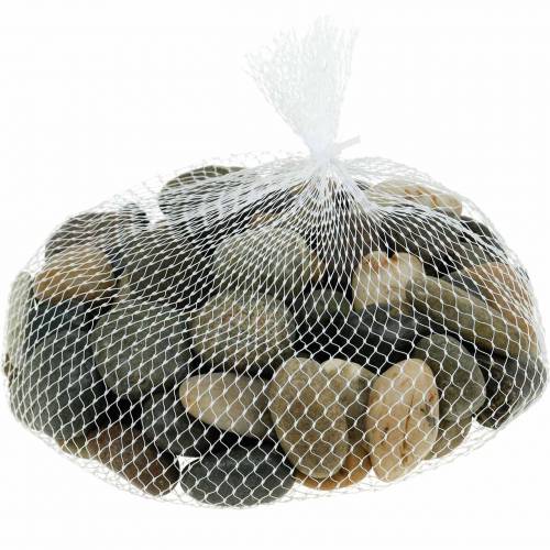 Floristik24 Flusskiesel Natur Hell und Dunkel 2-3cm 1kg