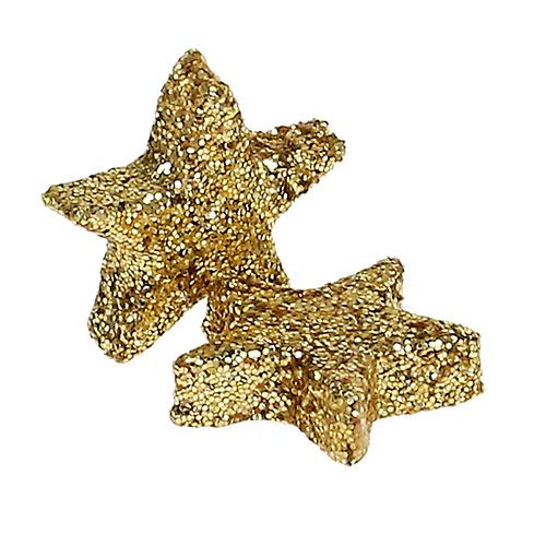 Artikel Stern Glitter 1,5cm zum Streuen Gold 144St