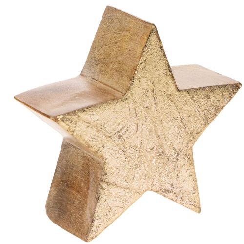 Deko-Sterne aus Holz Gold 10cm 3er-Set für Innenbereich online kaufen | Floristik24.ch