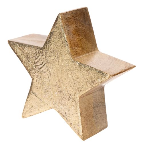 Deko-Sterne aus Holz Gold 10cm 3er-Set für Innenbereich | Floristik24.ch