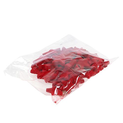 Floristik24 Stern Mix Rot beflockt 4-5cm 40St