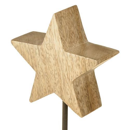 Floristik24 Stern aus Holz Natur Holzsterne zum Hinstellen H23cm 2 St