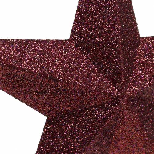 Artikel Dekohänger Glitterstern Burgunder 21cm 2St