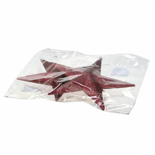 Artikel Dekohänger Glitterstern Burgunder 21cm 2St