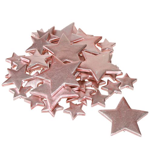 Floristik24 Sterne Deko Weihnacht Rosa Ø3/5/7cm – 2. Wahl – 44 St