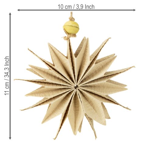 Artikel Papiersterne mit Jutekordel für festliche Dekoration