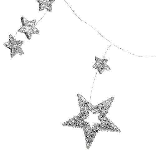 Artikel Sternengirlande 110cm Silber mit Glimmer