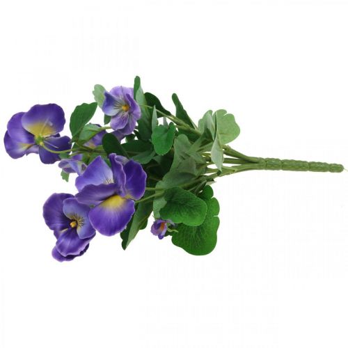 Floristik24 Künstliche Stiefmütterchen Violett Kunstblume Wiesenblume 30cm