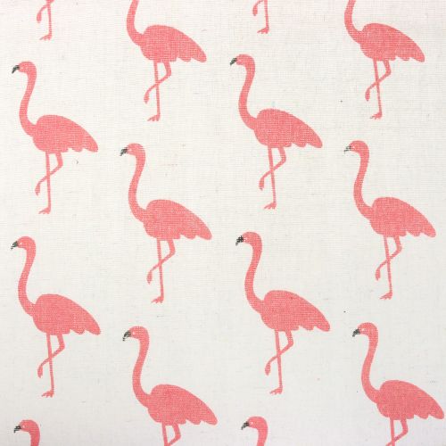 Artikel Dekostoff Flamingo Weiß-Pink 30cm x 3m
