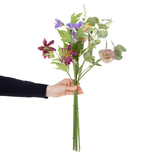 Artikel Kunstblumenstrauß mit bunten Blüten kunstvoll arrangiert für stilvolle Dekoration 60cm