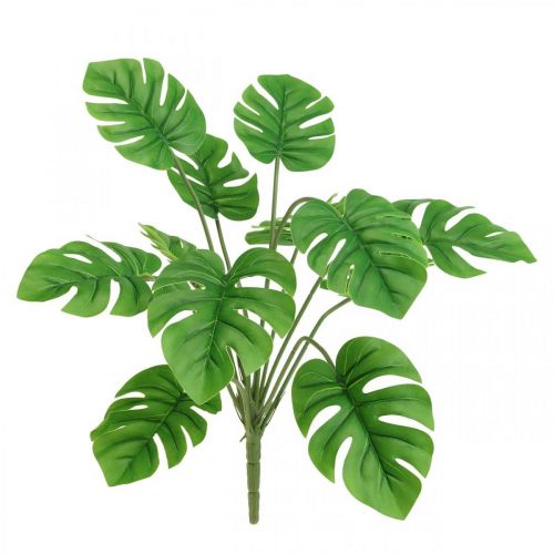 Strauß Monstera künstlich Bindegrün Kunstpflanze 42cm
