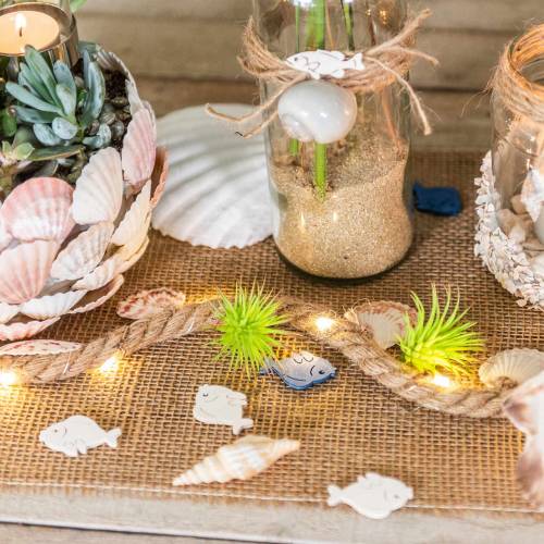 Floristik24 Streu-Fische Weiß 4cm 48 St