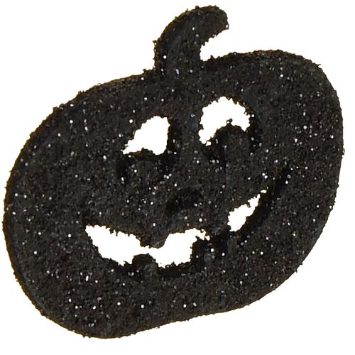 Artikel Streudeko Halloween Kürbis Deko 4cm Schwarz, Glitter 72 St