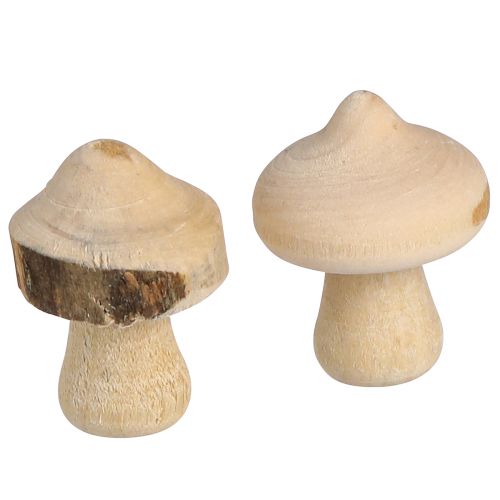 Floristik24 Streudeko Mini Pilze Holzdeko Natur Mit Rinde Ø2cm 36 St