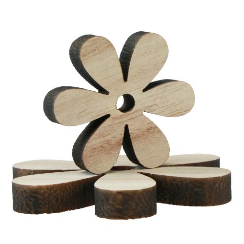 Artikel Streudeko Holz Blumen Natur Braun Tischdeko Ø2-6cm 20 St