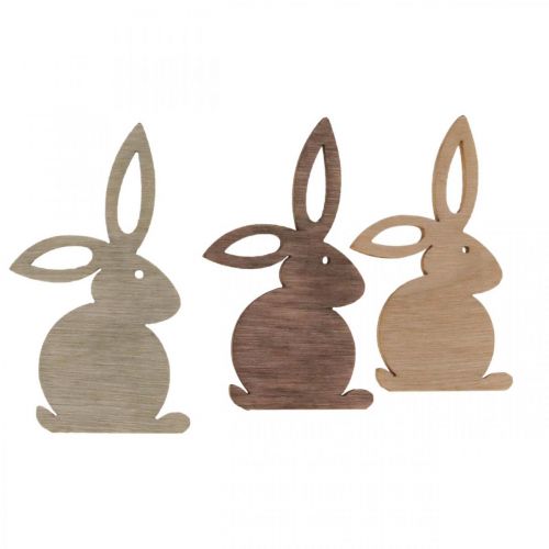 Floristik24 Streudeko Holz Streuteile Ostern Osterhase Brauntöne 4cm 72 St