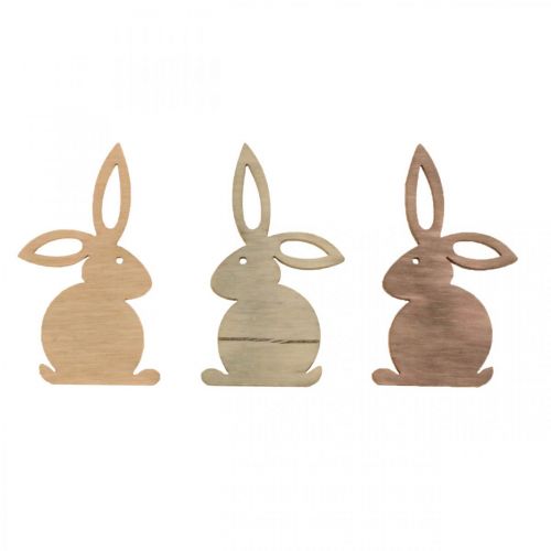 Streudeko Holz Streuteile Ostern Osterhase Brauntöne 4cm 72 St