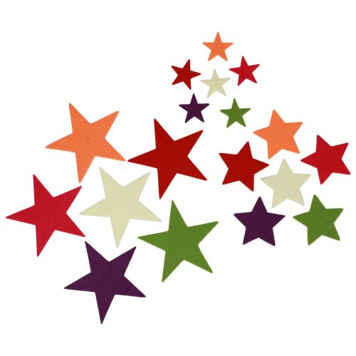 Floristik24 Streudeko Sterne, Streuteile Weihnachten Bunt 108 St