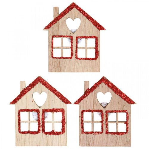 Floristik24 Streudeko Weihnachten Weihnachtsdeko Haus 4,5×5cm 72 St