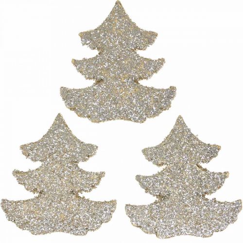 Artikel Streudeko Weihnachten Tannenbaum Gold Glitter 4cm 72 St