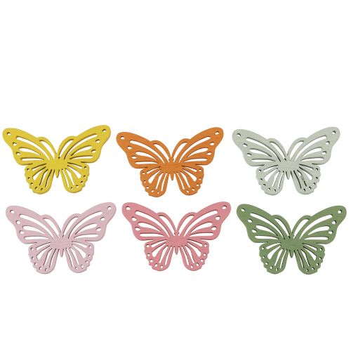 Streuer Holzschmetterling Bunte Streudeko 4,5×3cm 48 St