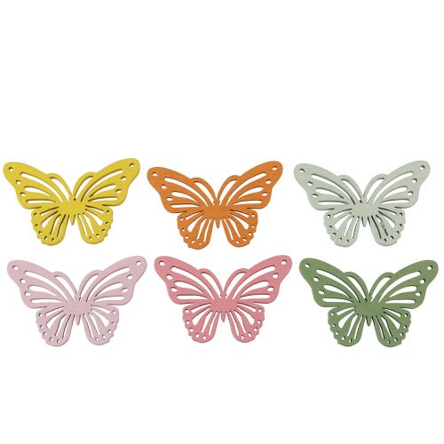 Floristik24 Streuer Holzschmetterling Bunte Streudeko 4,5×3cm 48St