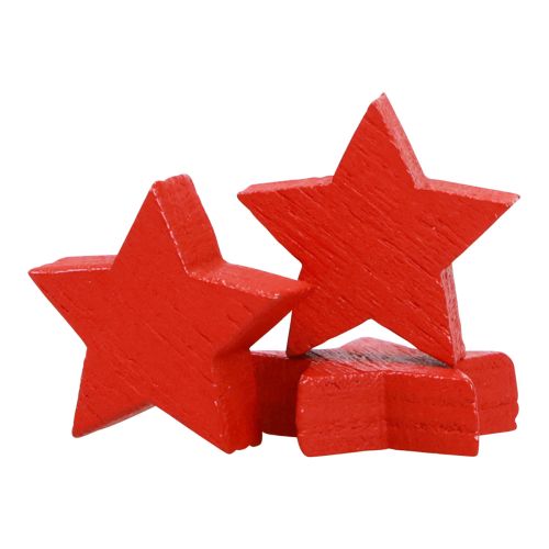 Floristik24 Streudeko Weihnachten Sterne Rot Holzsterne Ø1,5cm 300 St