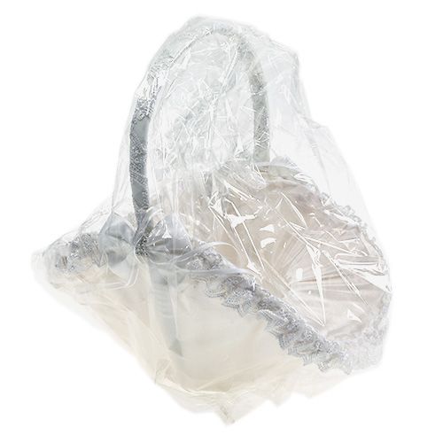 Floristik24 Streukorb Hochzeitskorb weiss 27cm