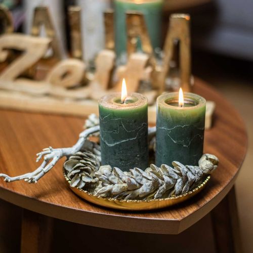 Floristik24 Strobus Zapfen, Weihnachten, Adventsdeko, Weymouthzapfen Natur, Golden L9–14cm 20 St