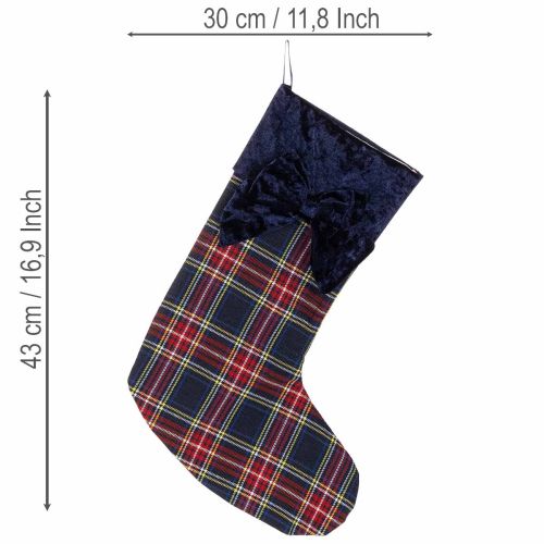 Artikel ProductNameNikolausstiefel kariert mit Schleife zum Aufhängen, 43 cm, 2 Stück, rot und blau/ProductName
ProductDescription<h2>Karierten Weihnachtsstrumpf zum Aufhängen kaufen und zuhause dekorieren</h2>
<p>Dieses Set enthält zwei dekorative Nikolausstiefe