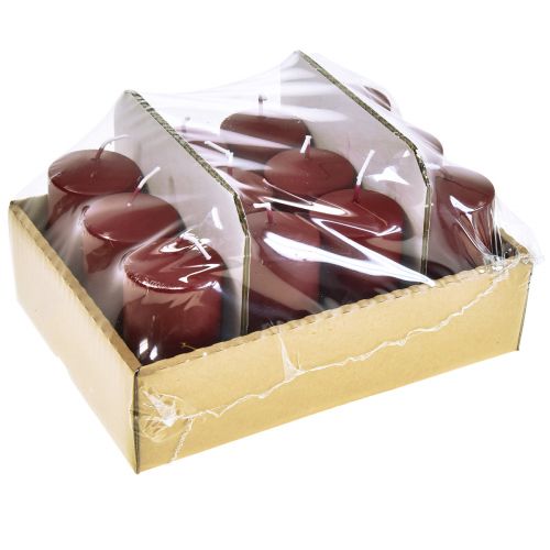 Floristik24 Stumpenkerzen Rot Kerzen H100mm Ø50mm Altrot 12St