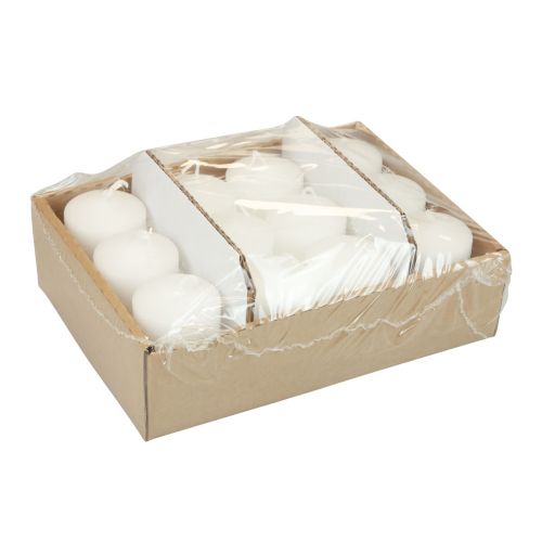 Floristik24 Stumpenkerzen Weiß Kerzen H70mm Ø50mm 12 St