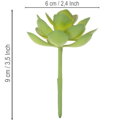 Künstliche Sukkulente grün aus Kunststoff 9 cm für Innenräume | Floristik24.ch