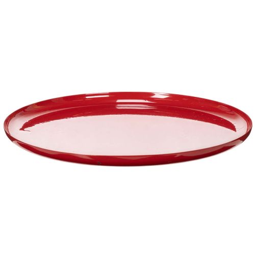 Deko-Tablett Metall Rot rund 27 cm für Innenbereich online kaufen | Floristik24.ch