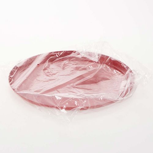 Deko-Tablett Metall Rot rund