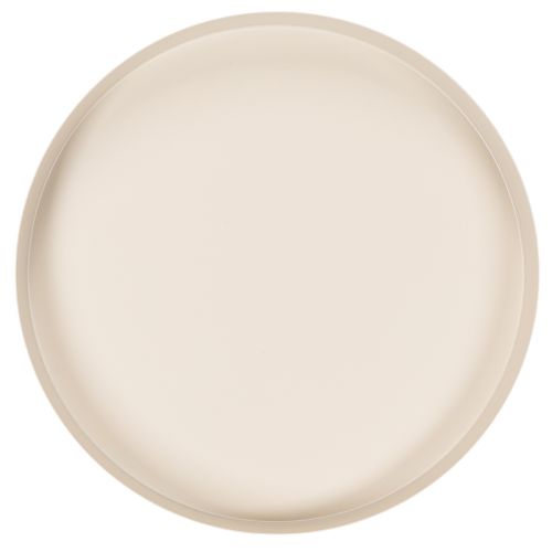 Rundes Tablett aus Metall 20 cm Taupe für Dekoration und Aufbewahrung | Floristik24.ch