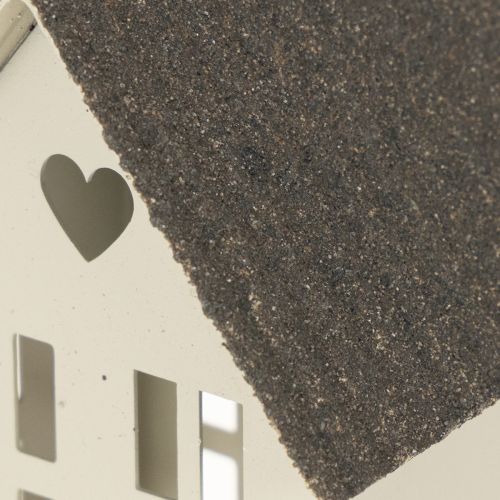 Lichthaus Set Metall Grau drei Häuser mit Tablett 35 cm | Floristik24.ch