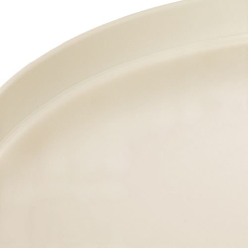 Dekotablett Metall rund Creme 30 cm mit Fuss | Floristik24.ch