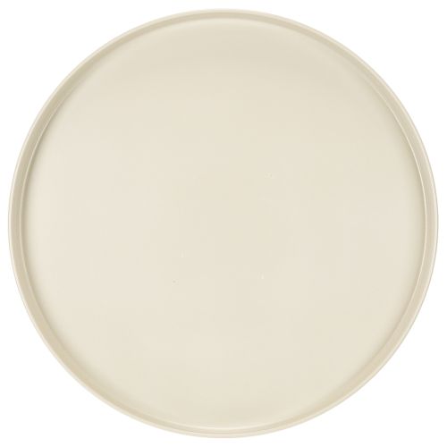 Dekotablett Metall rund Creme 30 cm mit Fuss | Floristik24.ch