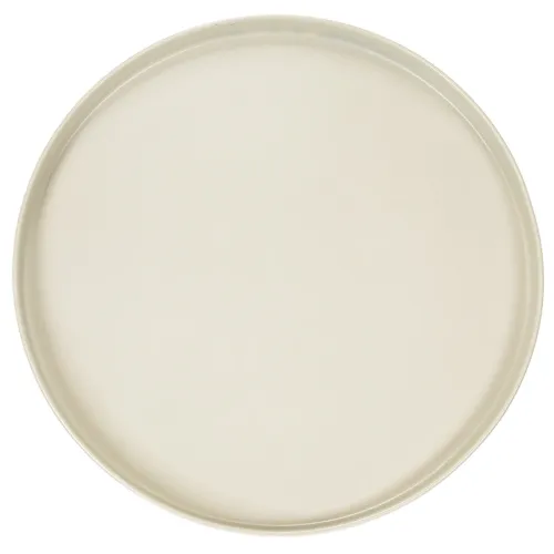 Dekotablett rund Metall 30 cm beige für Wohn- und Pflanzendekoration | Floristik24.ch