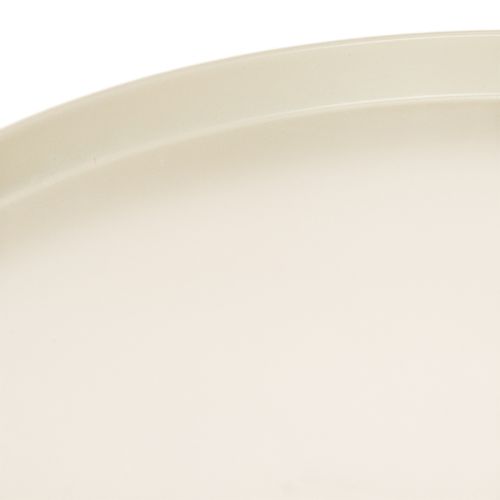 Dekoplatte Metall beige rund 41 cm | Floristik24.ch